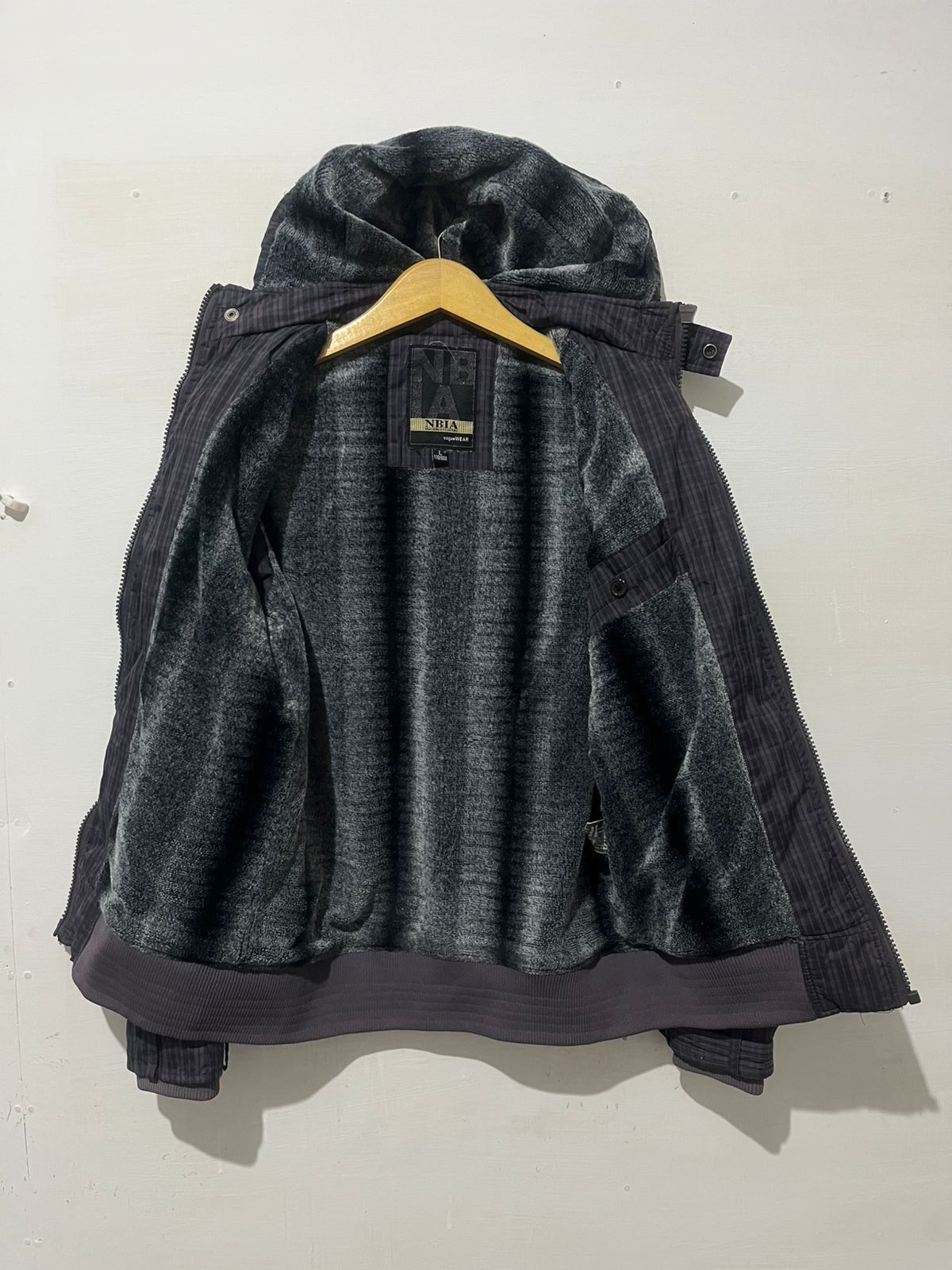 Vintage Nbia Winter Jacket Fur Foux Hoodie