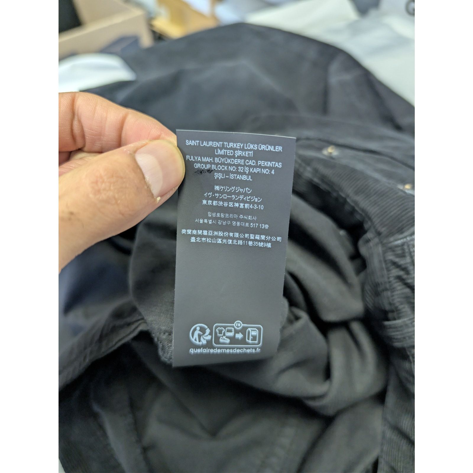 Saint Laurent Paris o1rshd1 Relaxed Straight Corduroy Denim Jeans Spring Black Size US 36 / EU 52 - 21 Thumbnail