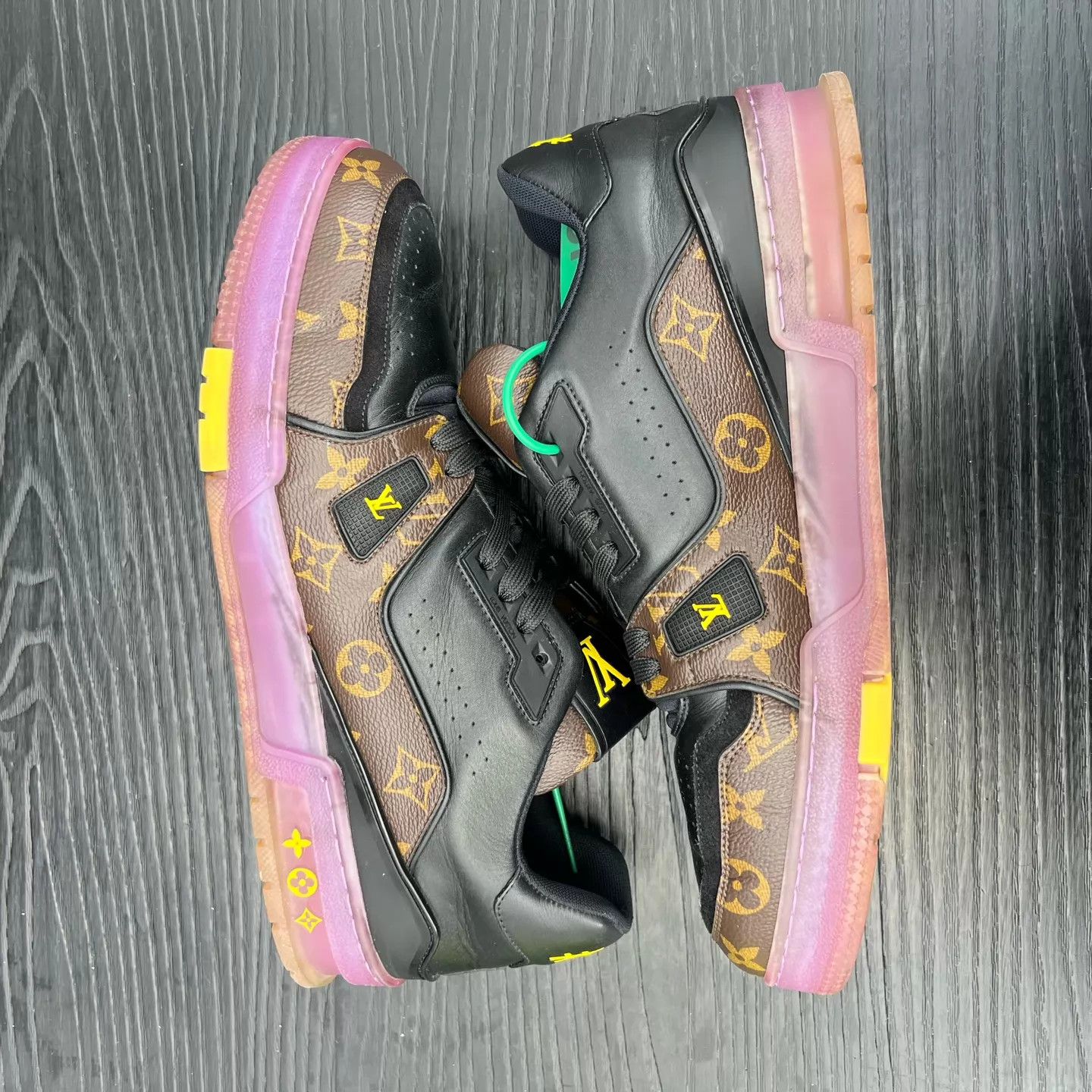 Louis Vuitton LV Trainer Lakers Purple Gold US9 EU43 New Box Size US 10 / EU 43 - 5 Thumbnail