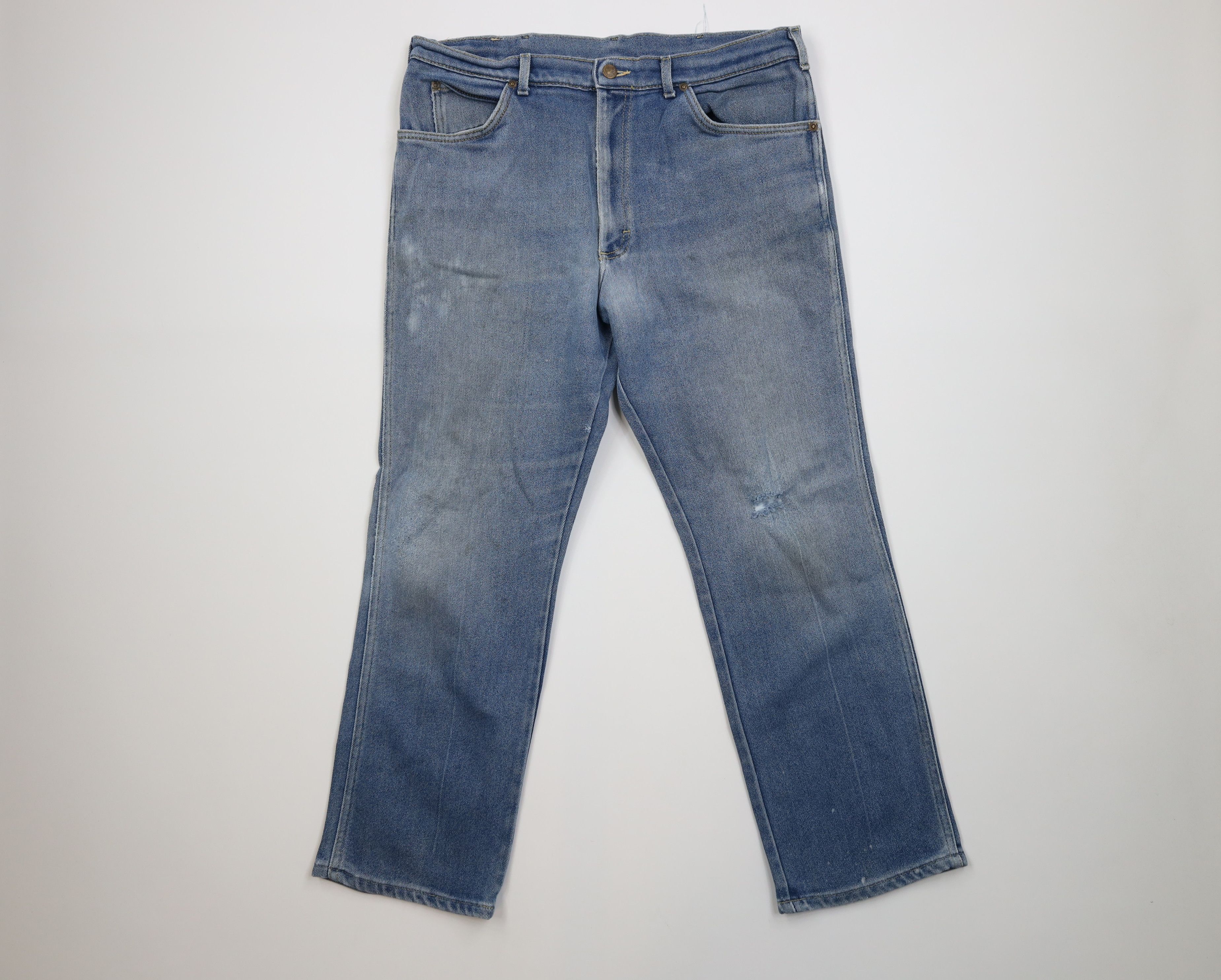 Lee Vintage 90s Lee Distressed Straight Leg Denim Jeans Blue USA Size US 36 / EU 52 - 1 Thumbnail