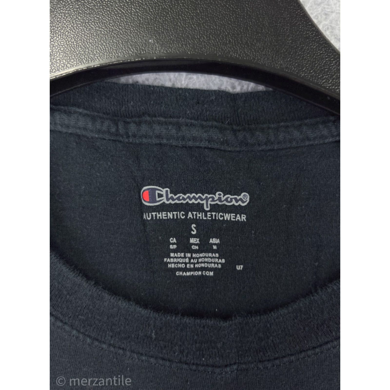 Champion Champion Shirt Mens Small Black Embroidered Logo Short Sleeve Crew Neck Cotton Size US S / EU 44-46 / 1 - 4 Thumbnail