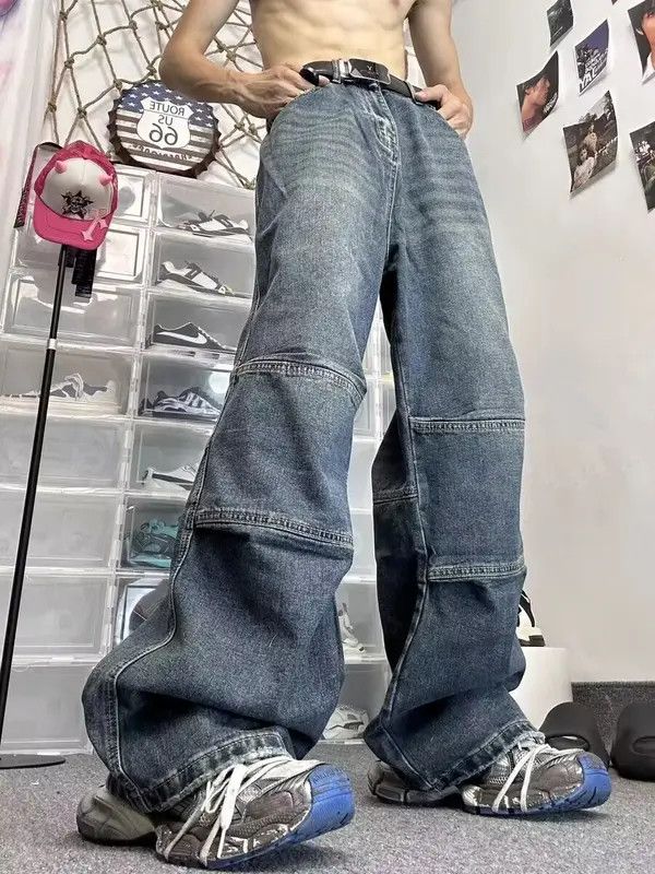 VIBE Vintage washed distressed rippled rare jeans Size US 34 / EU 50 - 8 Thumbnail