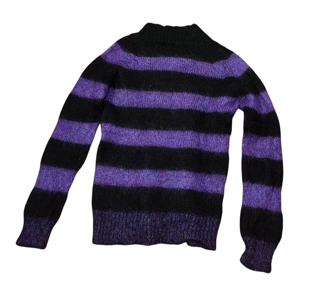 Limi Feu TAX FREE 🇺🇸 limi feu fuzzy striped knitted mohair sweater Size US S / EU 44-46 / 1 - 5 Thumbnail