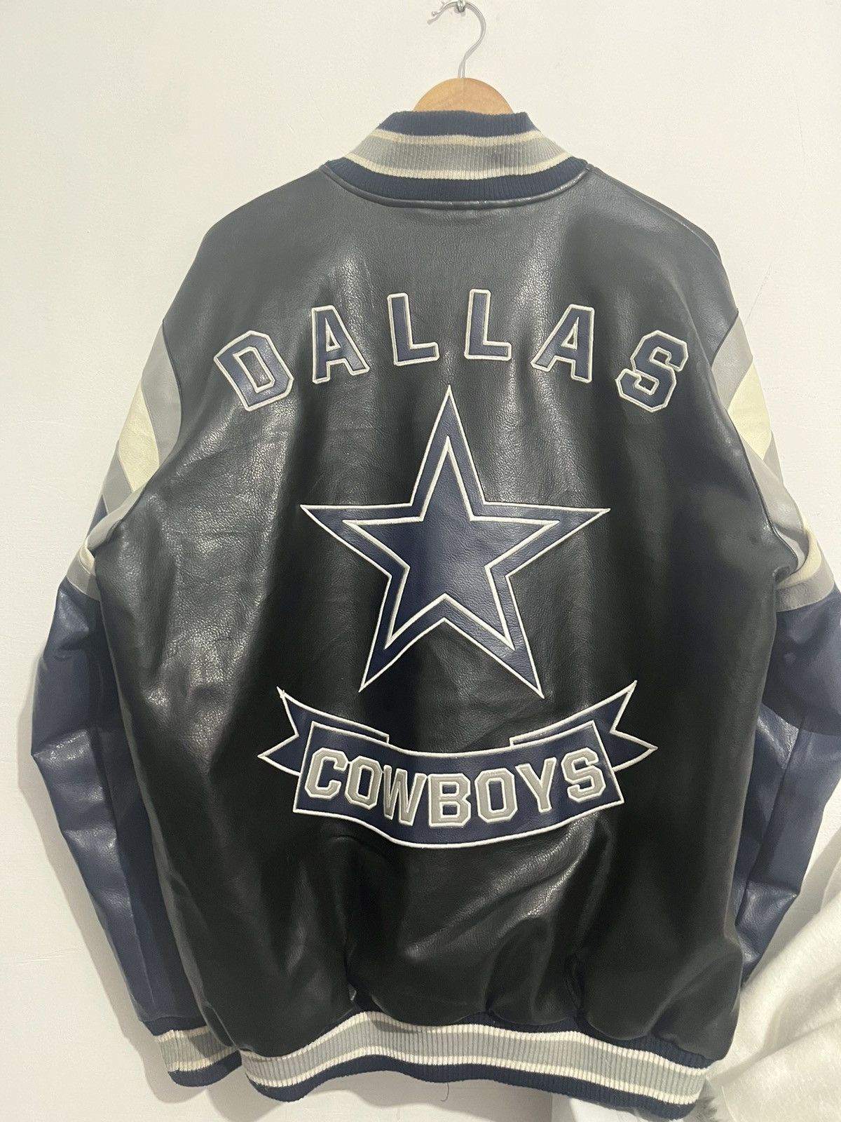 NFL × Vintage Vintage Dallas Cowboys Leather Jacket Size US L / EU 52-54 / 3 - 1 Thumbnail
