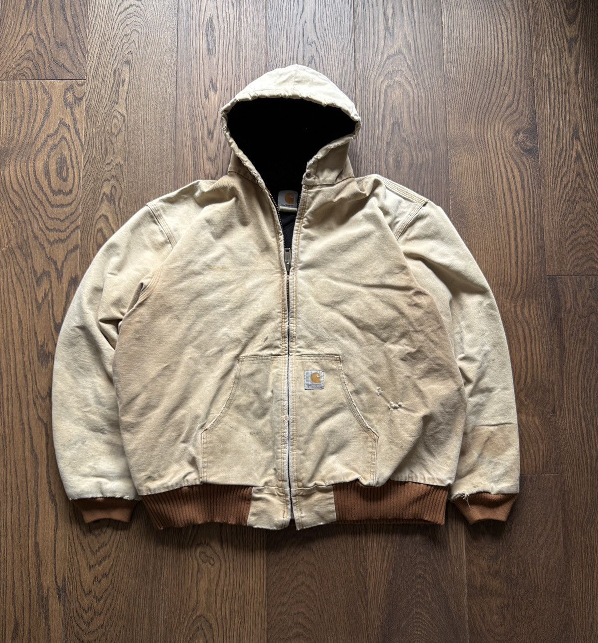 Carhartt Vintage Carhartt Canvas Hooded Work Jacket J04 Brown Size US XXL / EU 58 / 5 - 1 Thumbnail