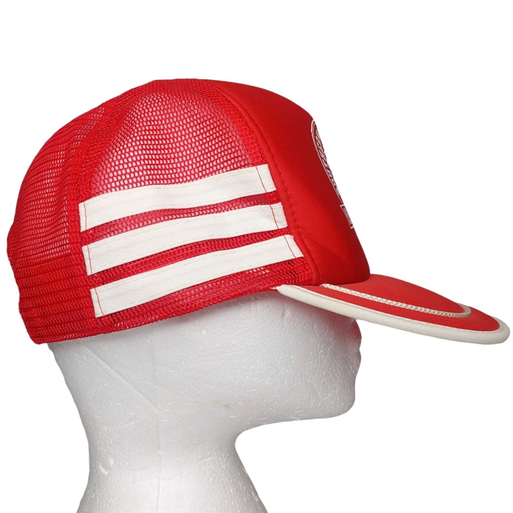 Vintage VINTAGE Southern High School Rams Football 1988 Cap Trucker Nissin Red 3 Stripe Mens Size ONE SIZE - 3 Thumbnail