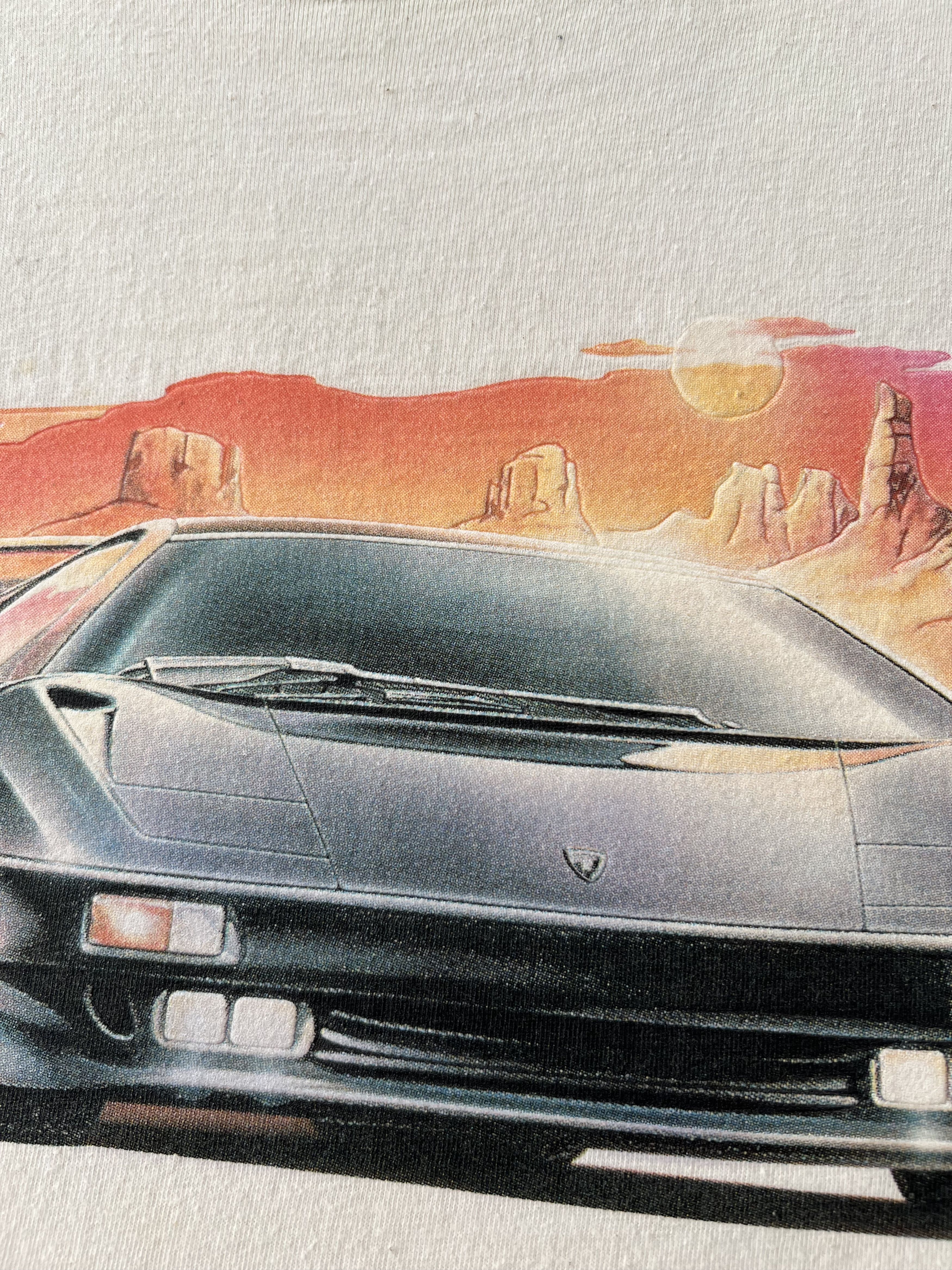 Vintage Vintage 1996 Lamborghini Diablo Promo White T-shirt Size US L / EU 52-54 / 3 - 4 Thumbnail