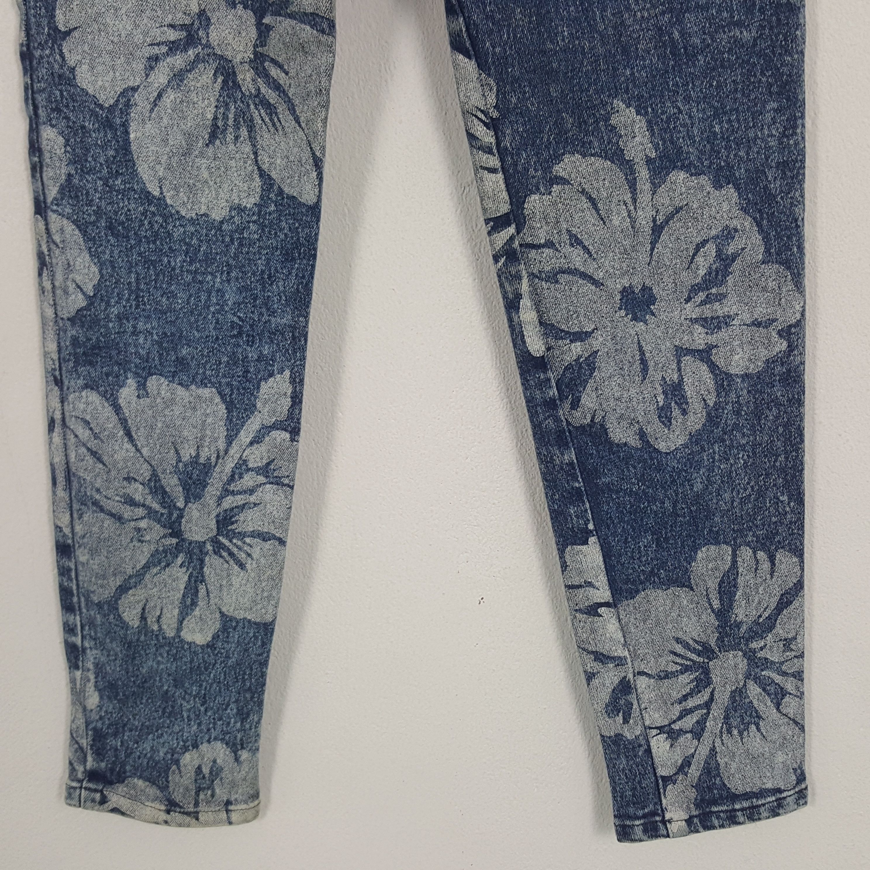 Vintage Vintage RYU Sports American Flower Design Skinny Denim Jeans Size US 26 / EU 42 - 6 Thumbnail