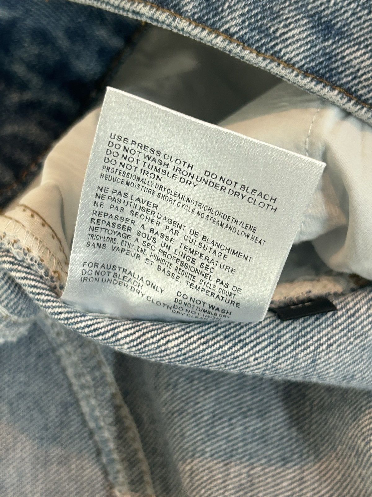 Distressed hybrid denim flannel mini skirt