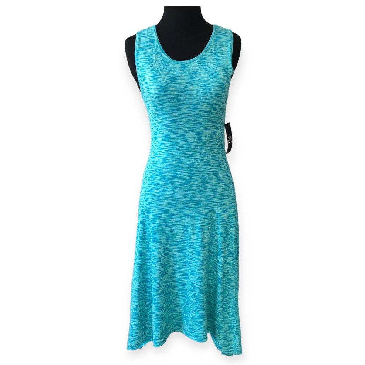 Other New York & Company Dress Blue Midi Stretch Bodycon Size Sm Size S / US 4 / IT 40 - 1 Thumbnail