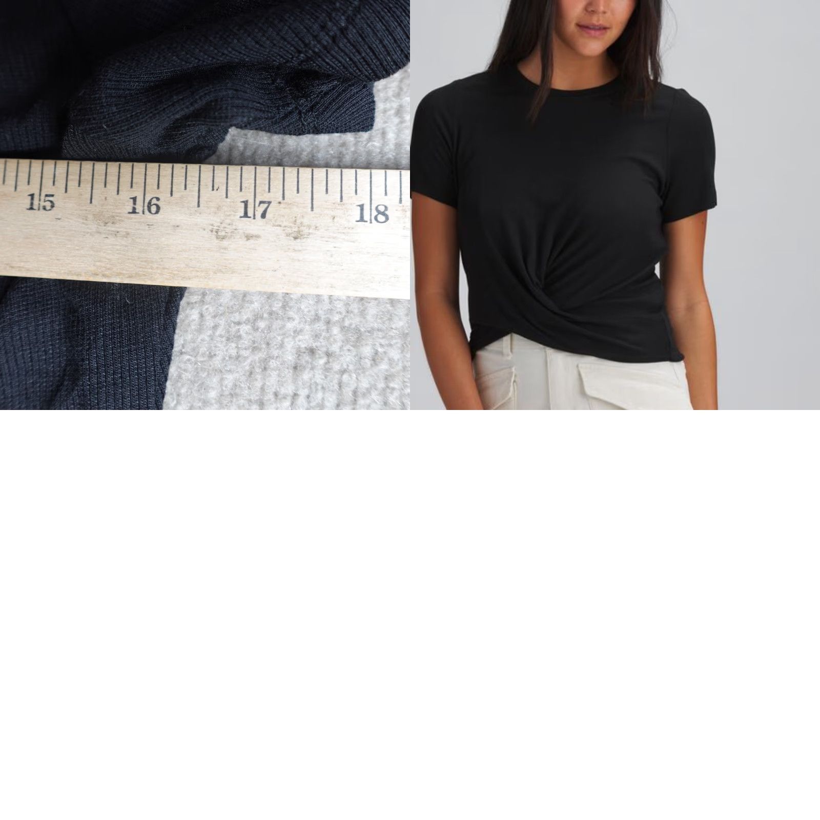Marine Layer Marine Layer Womens Shirt Medium Black Crew Neck T-Shirt Short Sleeve Basic Knit Modal Spandex Casual Regular Black - Marketed Girls? Size M / US 6-8 / IT 42-44 - 8 Thumbnail