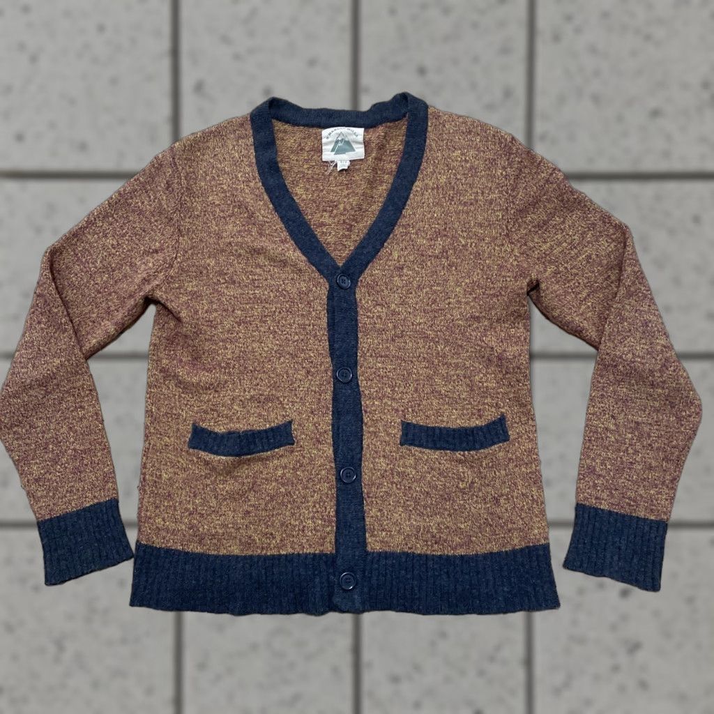 Vintage O'Hanlon Mills Lambs Wool Cardigan Sweater Rust Gray Marled Knit Pockets Men's S Size US S / EU 44-46 / 1 - 1 Thumbnail