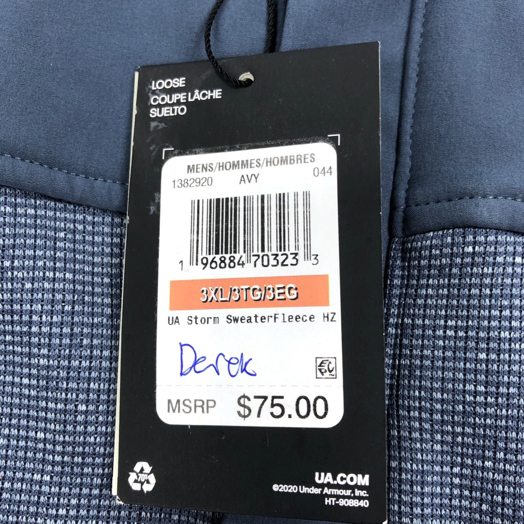 Under Armour Under Armour UA Storm SweaterFleece Pullover 3XL Men’s Blue Golf Mock Neck Shirt Size US XXL / EU 58 / 5 - 4 Thumbnail