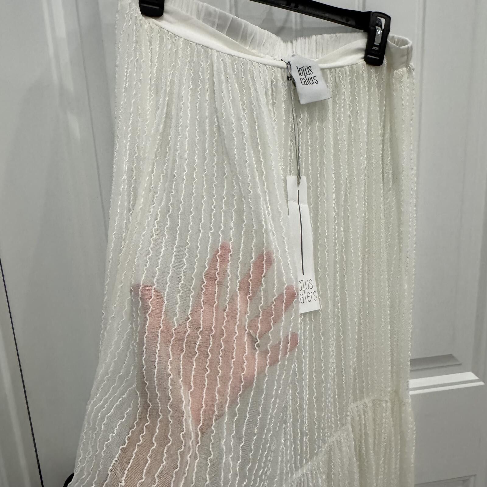 Other New Lotus Eaters White Sheer Maxi Skirt with Inner Lining Size 32" / US 10 / IT 46 - 2 Thumbnail