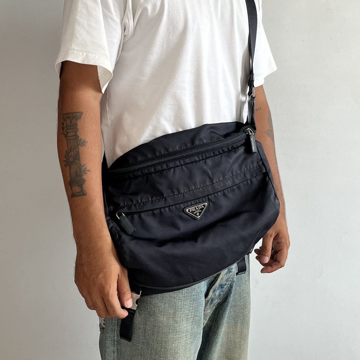 Prada Prada Navy Nylon Crossbody Bag Size ONE SIZE - 1 Thumbnail