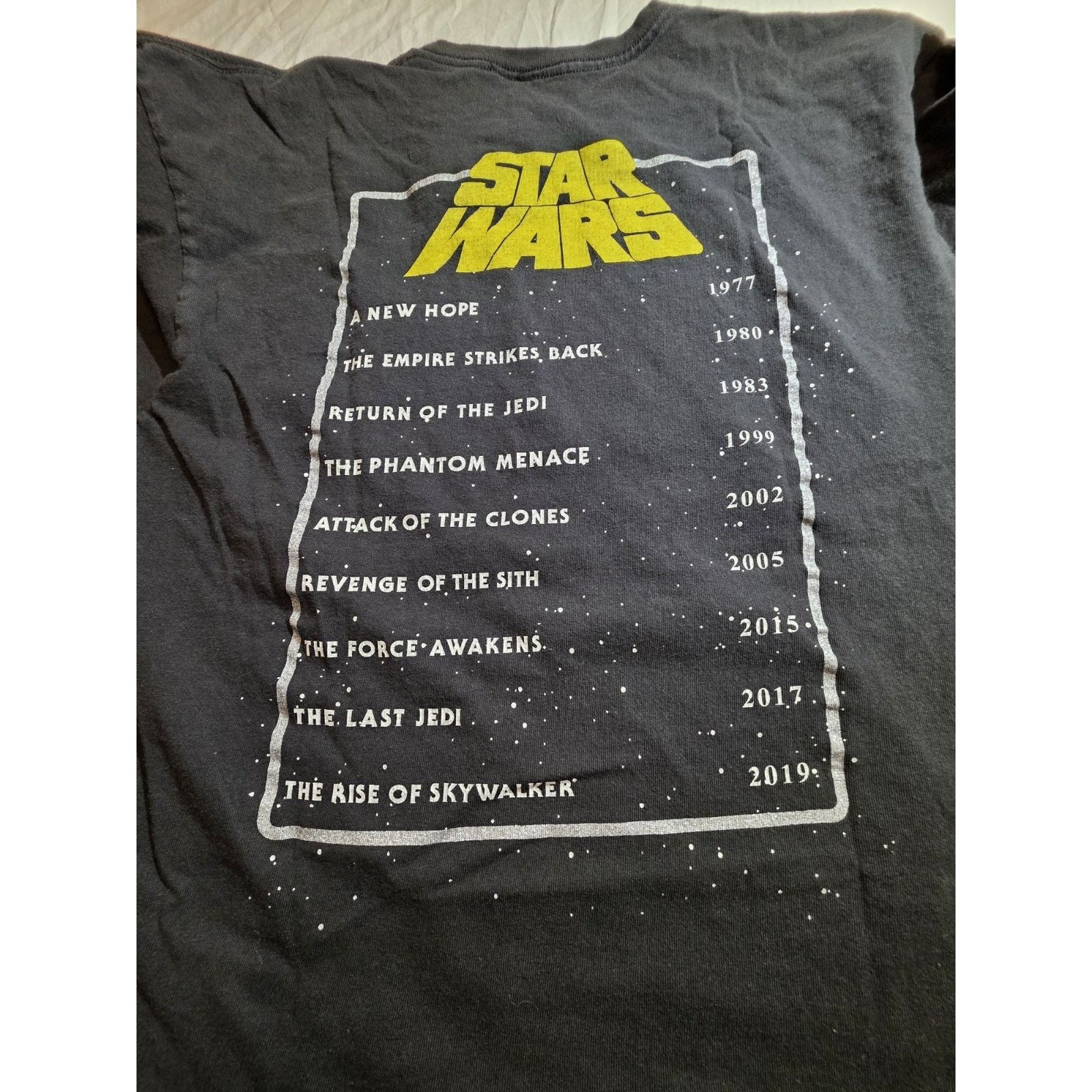 Disney Star Wars Disney Men's Size Xl Short Sleeve Black T-shirt Size US XL / EU 56 / 4 - 4 Thumbnail