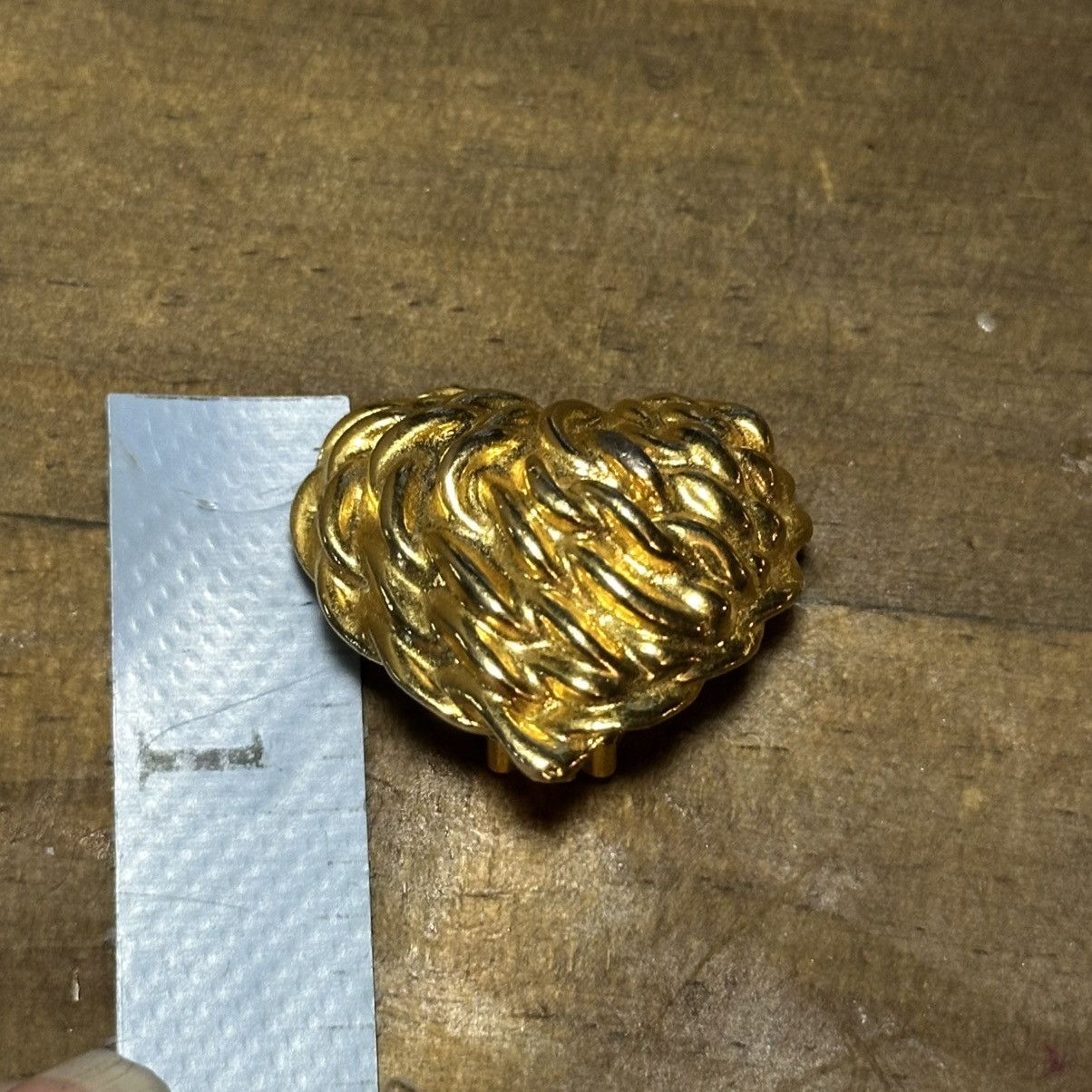 Vintage Vintage textured gold tone clip on heart earrings Size ONE SIZE - 2 Thumbnail