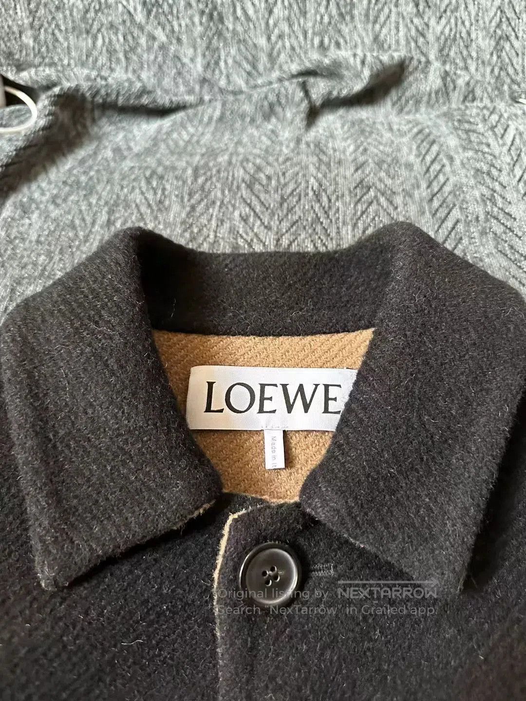 Loewe loewe wool coat with leather label. Size US L / EU 52-54 / 3 - 4 Thumbnail