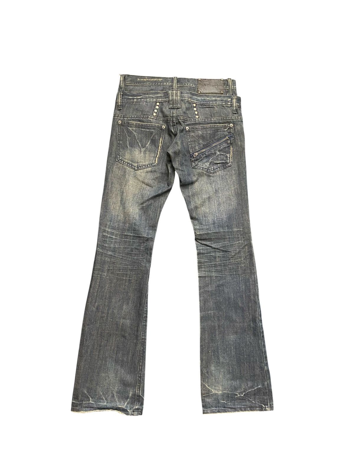 If Six Was Nine Midas Double Waist Lace Flared Denim Size US 30 / EU 46 - 3 Thumbnail
