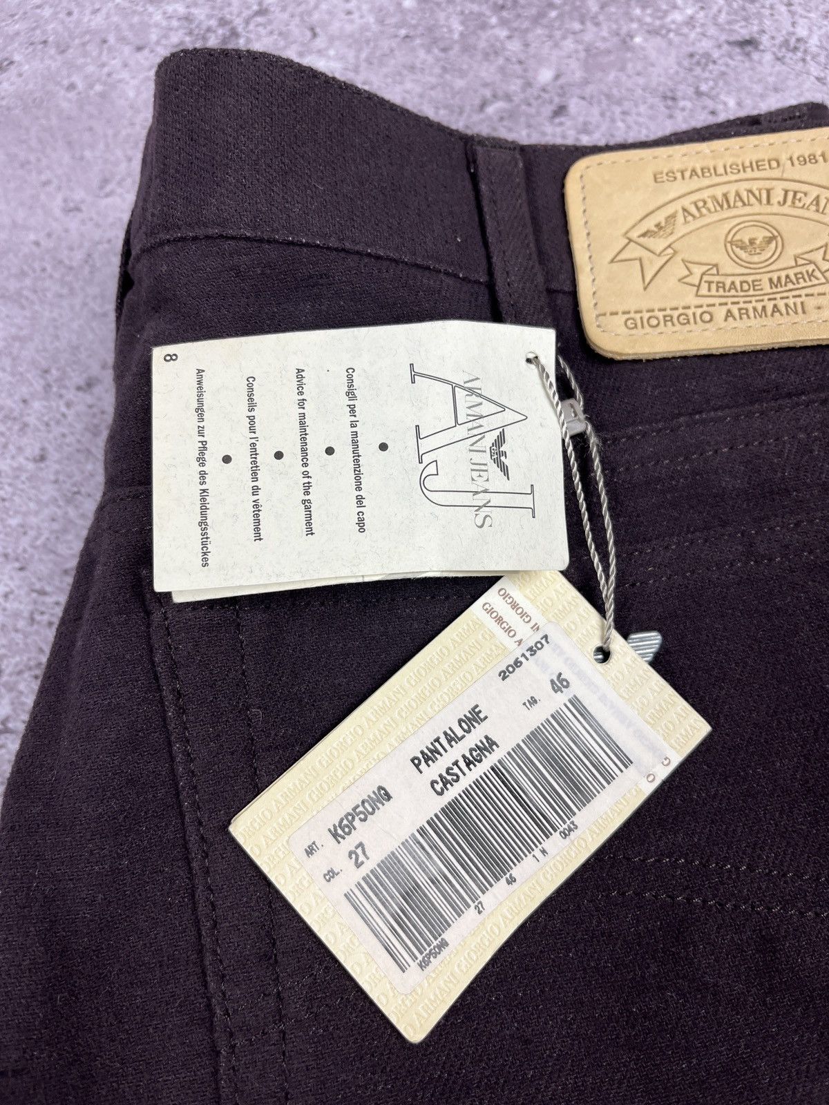 Armani × Giorgio Armani × Vintage Rare🔥Vintage Armani Jeans Pantalone Castagna Size US 30 / EU 46 - 3 Thumbnail