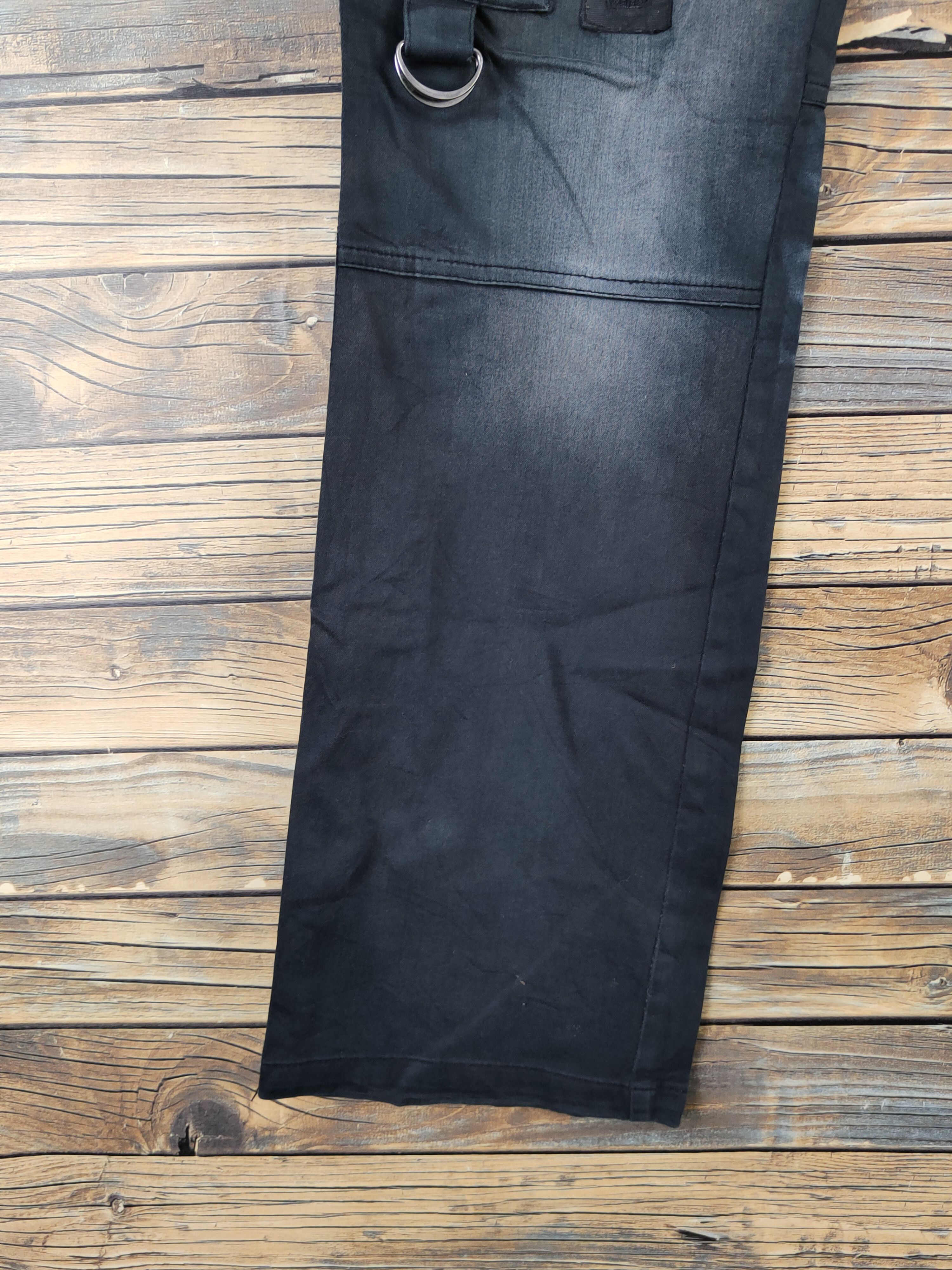 LOWBOX Lowbox Black faded Multipocket Tactical Cargo Pants #W1311 Size US 32 / EU 48 - 4 Thumbnail