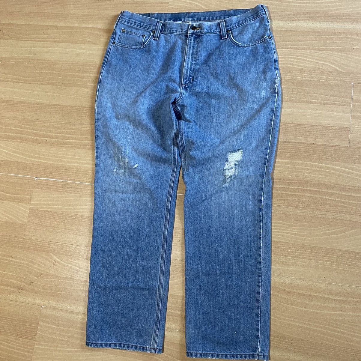 Carhartt Carhartt Jeans Men's 40x32 Blue Relaxed Fit Workwear Size US 40 / EU 56 - 2 Thumbnail