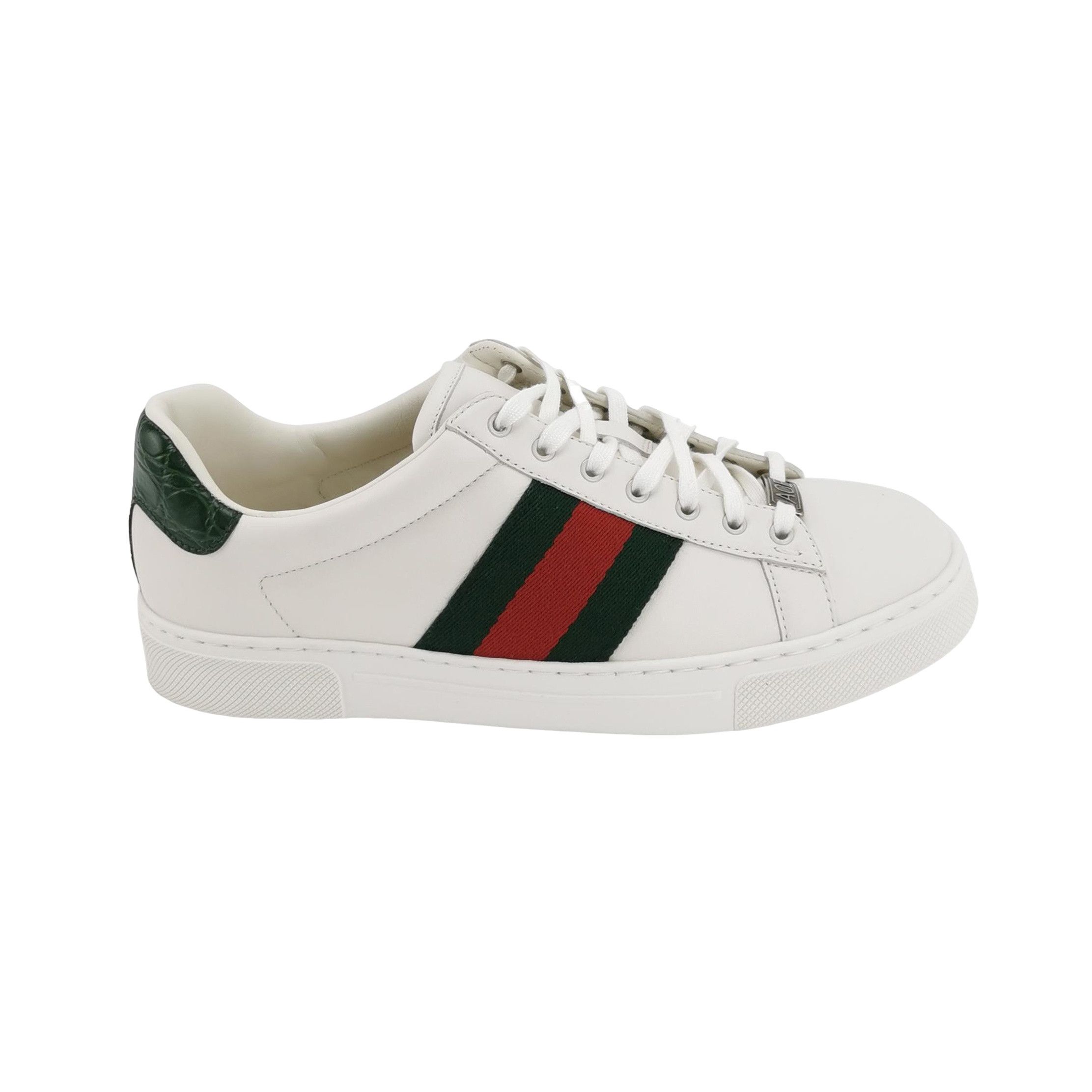 Gucci Gucci Ace Web Low-Top Sneakers EU 40.5 Size US 7 / EU 40 - 1 Thumbnail
