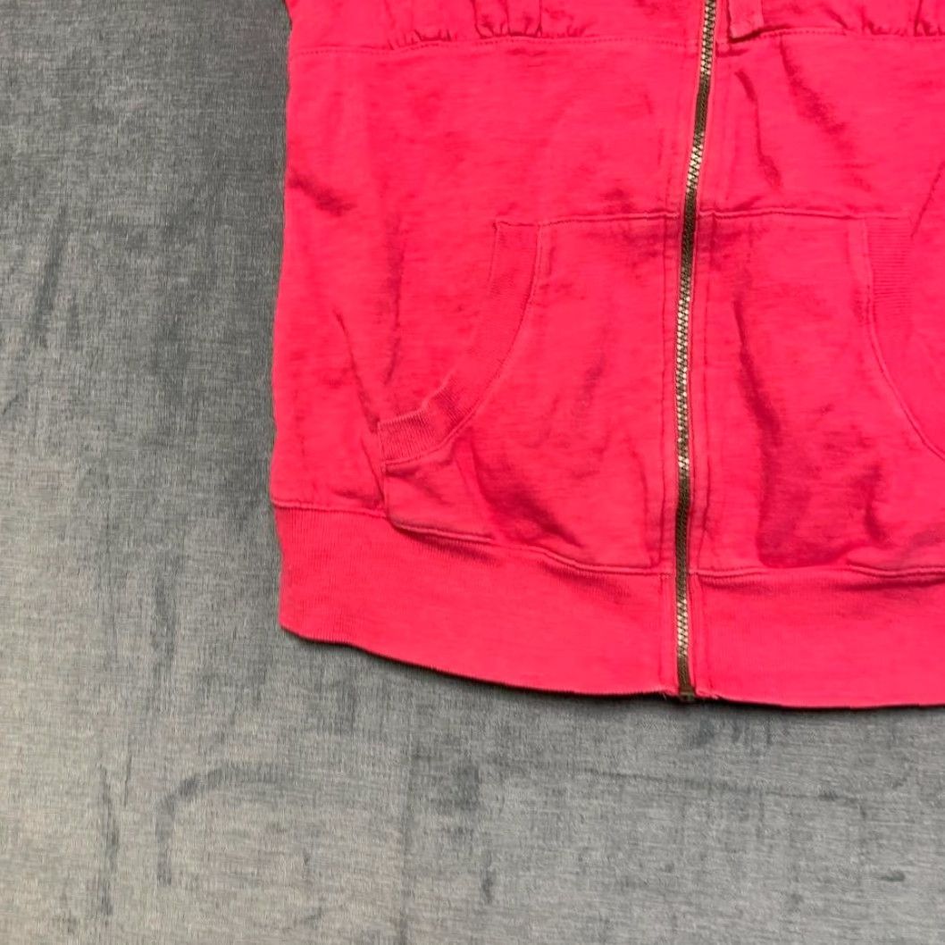 Old Navy Old Navy Maternity Hoodie Womens L Pink Cotton Short Sleeve Full Zip Sweatshirt Size L / US 10 / IT 46 - 3 Thumbnail