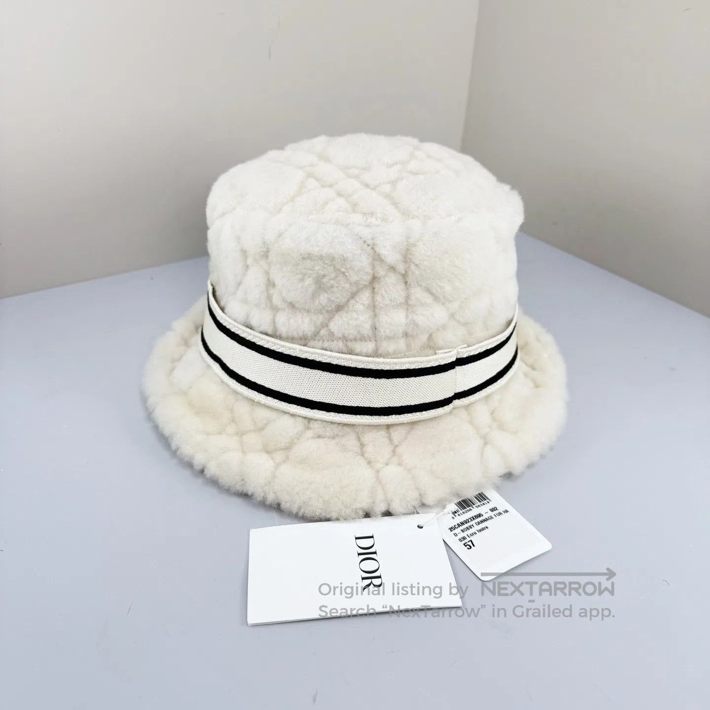 Dior Dior 25SS Lambskin Teddy Letter Bucket Hat| Size ONE SIZE - 7 Thumbnail