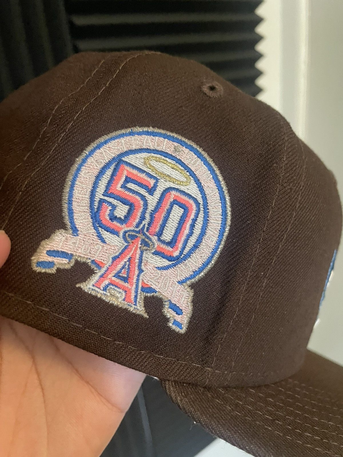 New Era 7 1/2 Mocha Anaheim Angels OG Cap City 2021 fitted hat pinky Size ONE SIZE - 2 Thumbnail