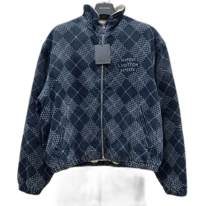 Louis Vuitton Blue Diamond Quilted Jacket - dmc