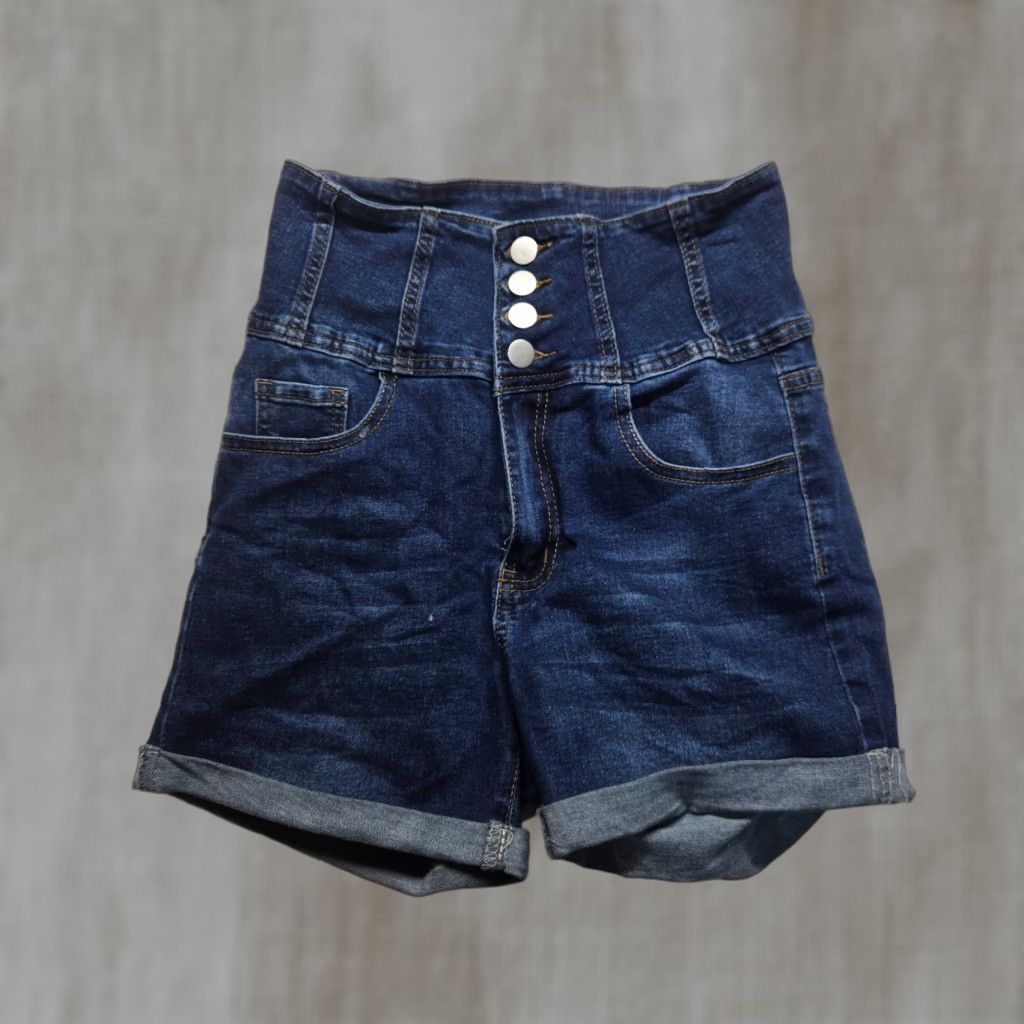 Denime Blue Maternity Denim Shorts Women's Size M Medium Dark Wash Denim Shorts Maternity Women Blue Size M Medium Dark Wash Size 32" / US 10 / IT 46 - 1 Thumbnail