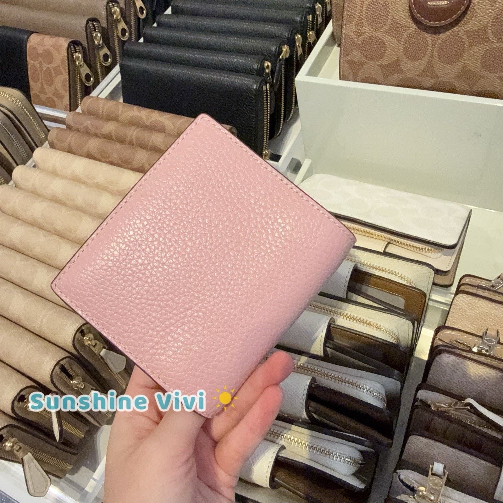 Coach NWT Coach Snap Wallet C2862 Pebbled Leather Charm Carnation Size ONE SIZE - 7 Thumbnail