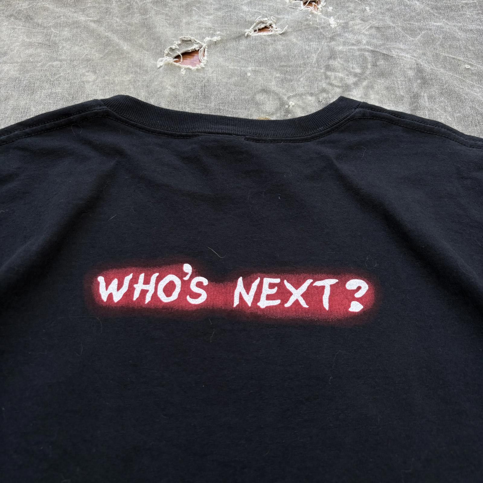 Fruit Of The Loom Vintage Y2K Who’s Next Skull Blood Fangs Grunge Horror Shirt Size US XL / EU 56 / 4 - 6 Thumbnail