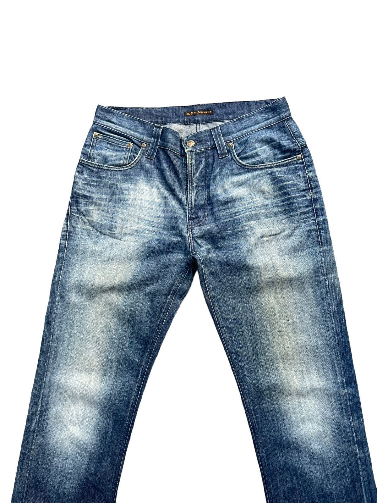 Nudie Jeans Nudie Thin Finn Faded Wash Denim Size US 33 - 3 Thumbnail