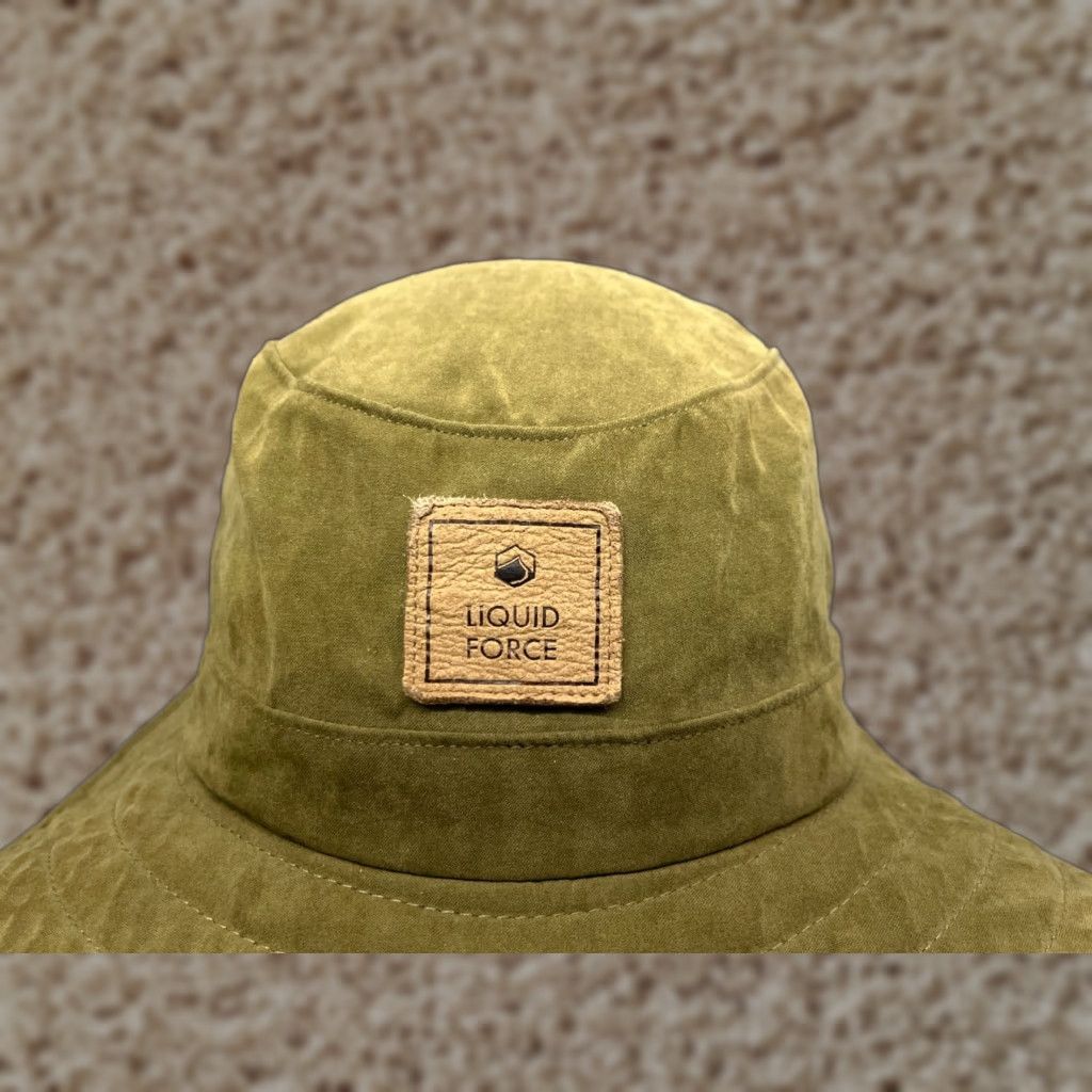 Vintage Liquid Force Sun Bucket Hat Adult One Size Green 100% Polyester Wakeboards Beach Size ONE SIZE - 1 Thumbnail