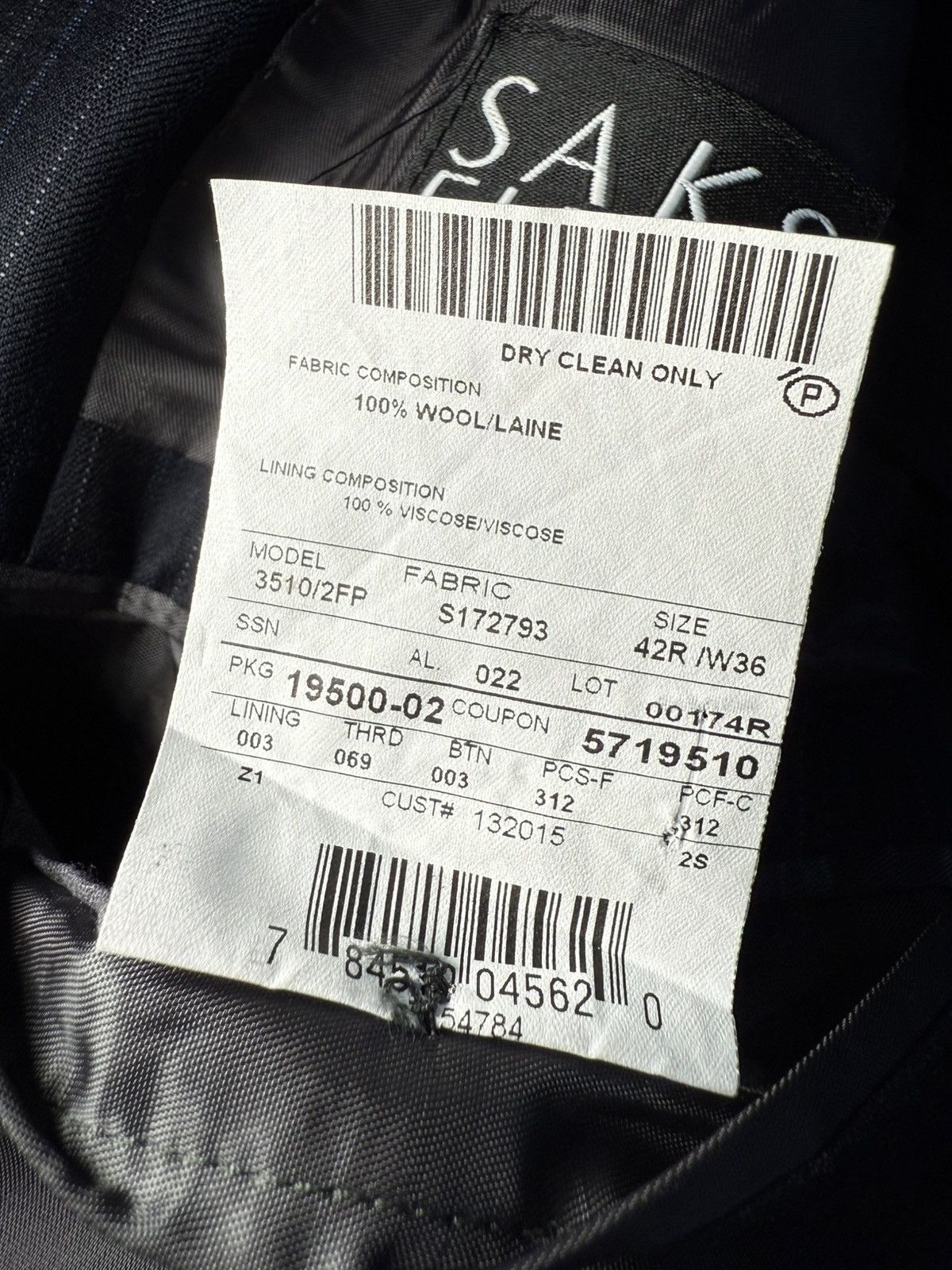 Ermenegildo Zegna Saks Fifth Avenue 42R Blazer | Zegna Wool Pinstripe Size 42R - 5 Thumbnail