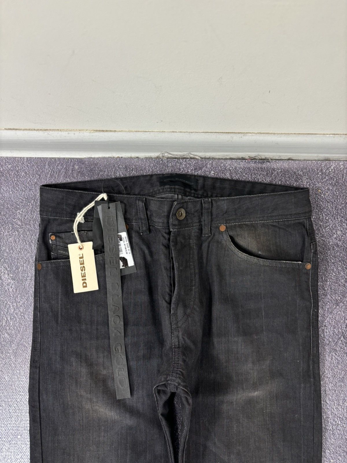 Diesel Black Gold Diesel Black Gold NWT Excess Black Straight Denim Jeans Size US 28 / EU 44 - 5 Thumbnail