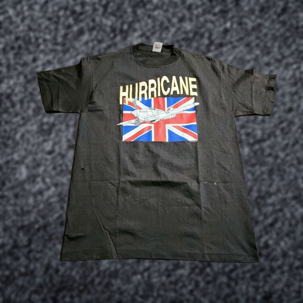 Vintage VINTAGE Miller RAF Royal Air Force Hawker Hurricane Aircraft T Shirt Mens XL Brown Cotton Short Sleeve Crew Neck Military 90s Size US XL / EU 56 / 4 - 1 Thumbnail