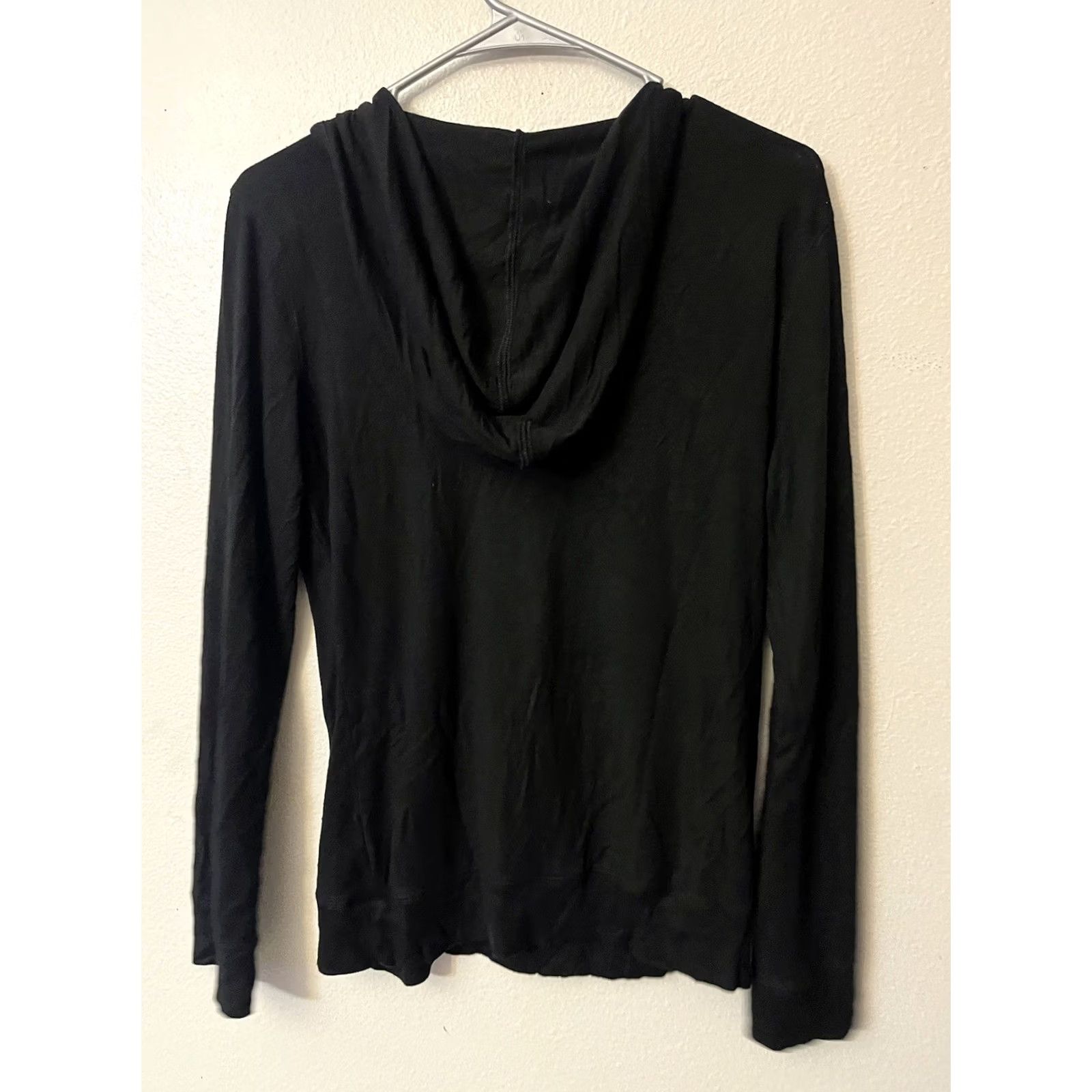 Gap Gap Hoodie Womens Size Small Black Rayon Blend Pullover V Neck Body Pullover Size S / US 4 / IT 40 - 3 Thumbnail