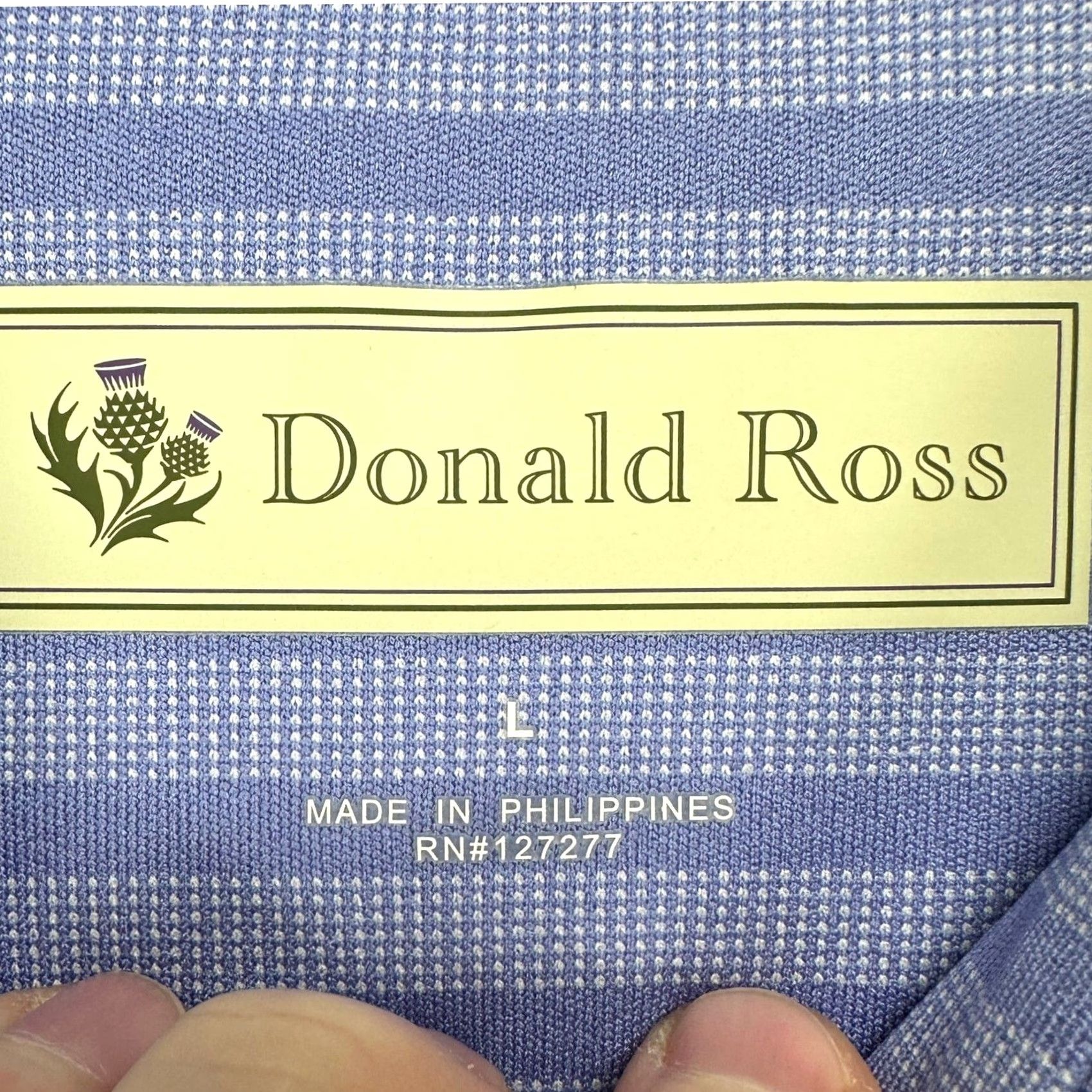 Vintage VINTAGE Donald Ross Mens Golf Polo Shirt Large Purple Stripe Short Sleeve Rugby Logo Size US L / EU 52-54 / 3 - 4 Thumbnail