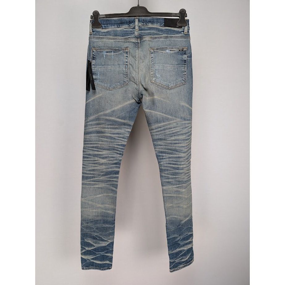 Amiri o1rshd1 Sequin Thrasher Jeans in Vintage Indigo Size US 33 - 12 Thumbnail