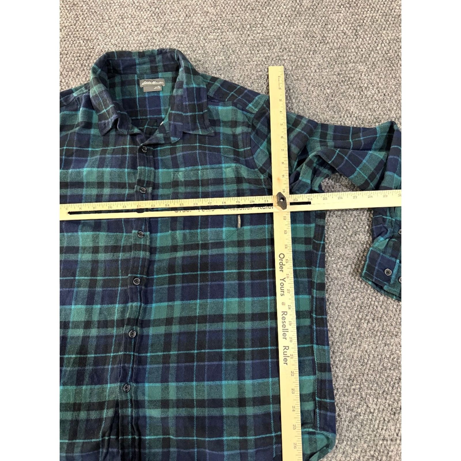 Eddie Bauer Eddie Bauer Flannel Shirt Mens M Blue Green Plaid Button-Up Outdoor Size US M / EU 48-50 / 2 - 3 Thumbnail
