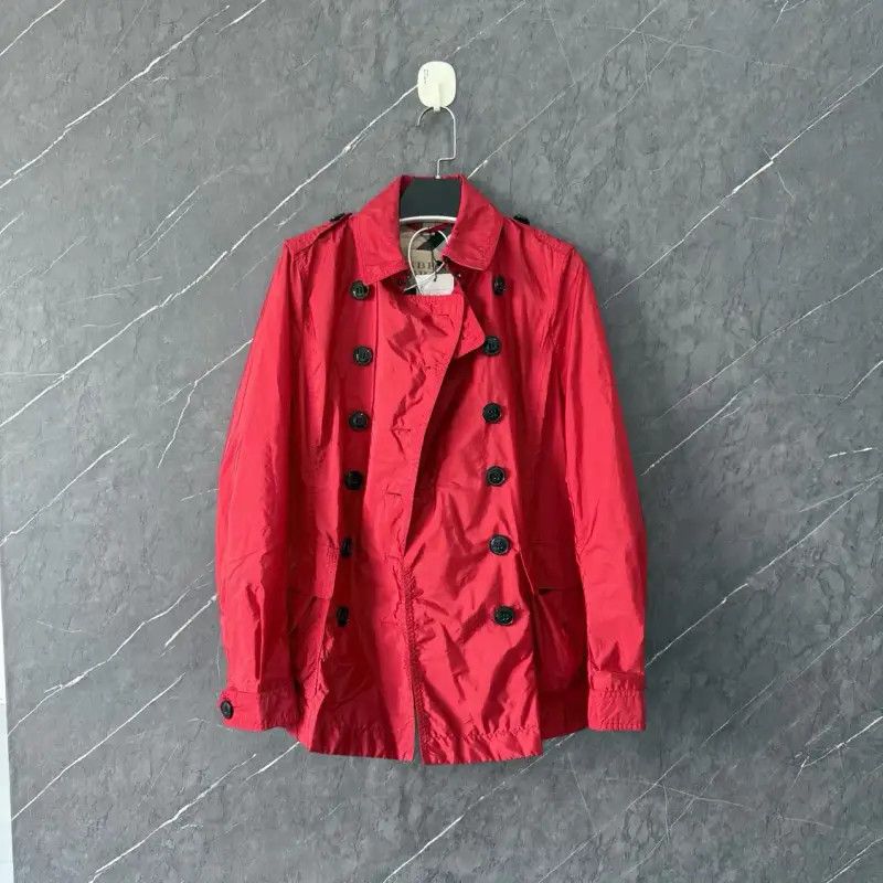 Burberry Burberry Red Cotton Women's Windbreaker Size ONE SIZE - 1 Thumbnail
