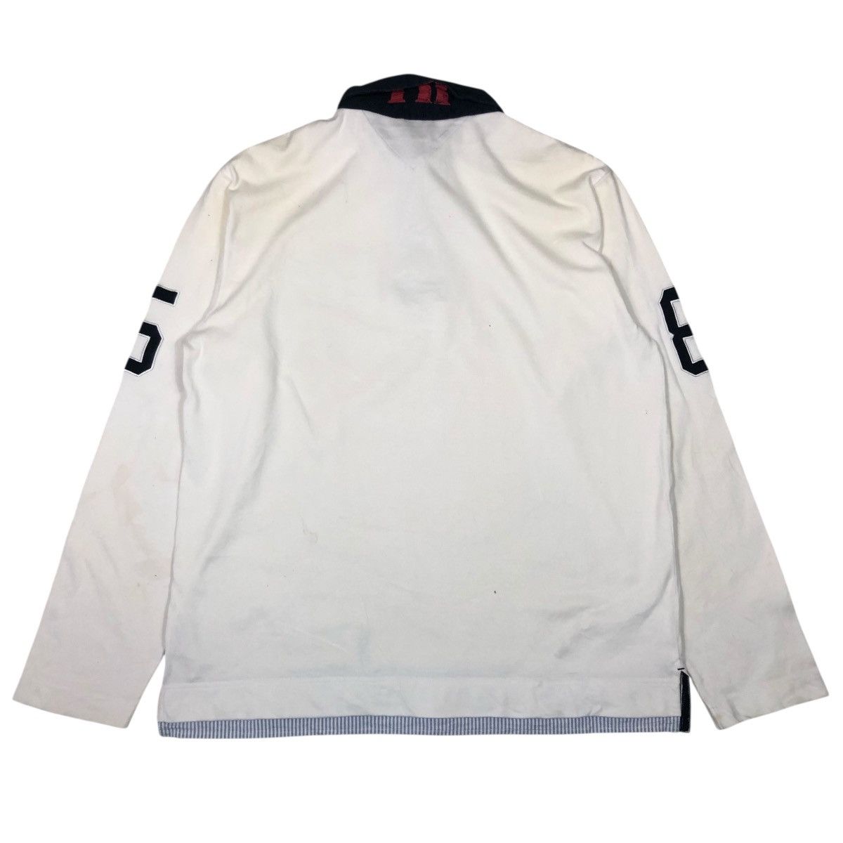 Japanese Brand 📌Vintage Collar Sweatshirt Tommy Hilfiger Big Logo Size US XL / EU 56 / 4 - 2 Thumbnail