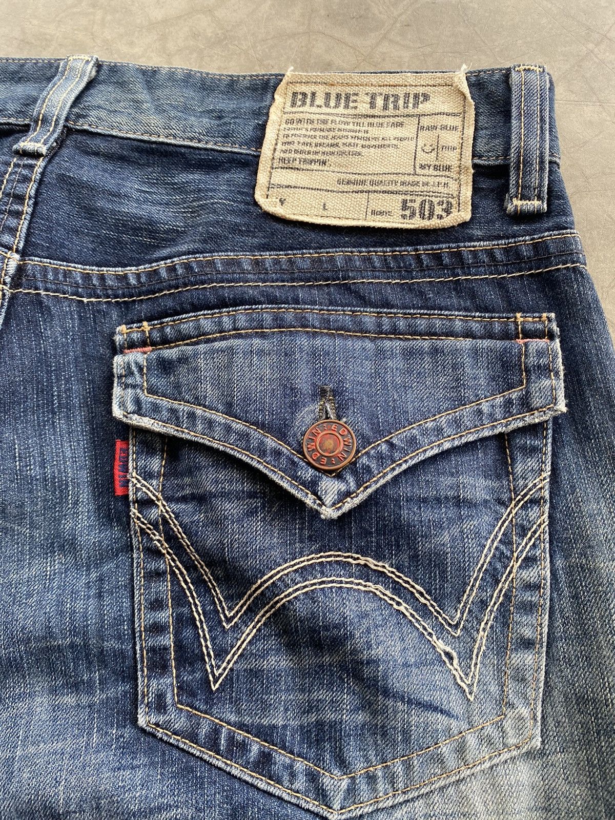 Edwin × Japanese Brand Baggy Jeans Vintage Edwin 503 Distressed Size US 34 / EU 50 - 6 Thumbnail