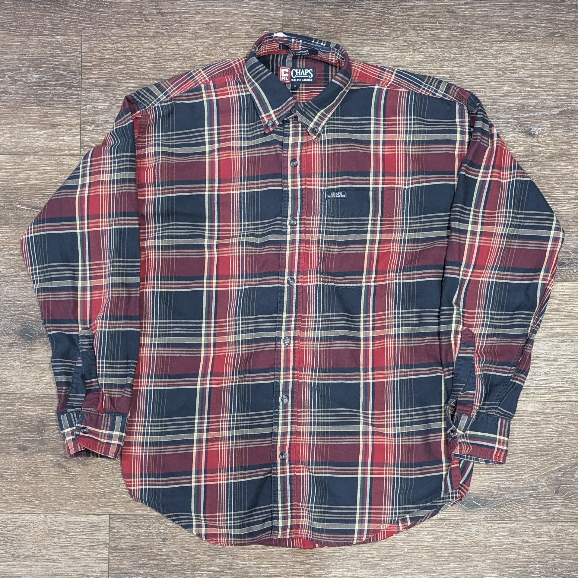 Chaps Ralph Lauren Vintage Chaps Ralph Lauren plaid oxford shirt Size US M / EU 48-50 / 2 - 1 Thumbnail