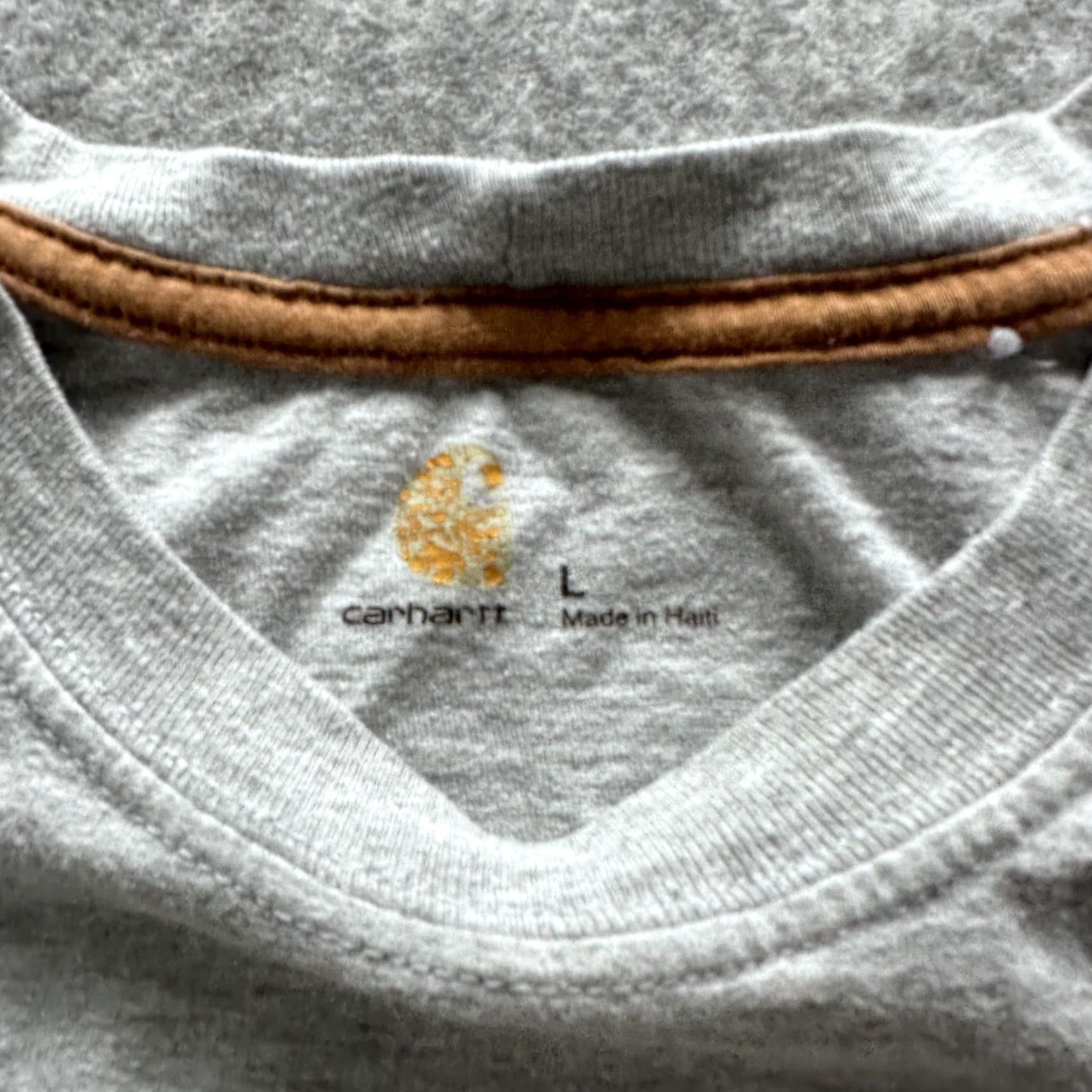 Carhartt VINTAGE Carhartt Shirt Mens Large Gray Plain Logo Tagless Workwear Basic Tee Casual Size US L / EU 52-54 / 3 - 5 Thumbnail