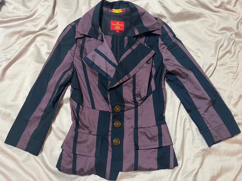Vivienne Westwood Vivienne Westwood Seven-eighths sleeve purple striped suit Size M / US 6-8 / IT 42-44 - 2 Thumbnail