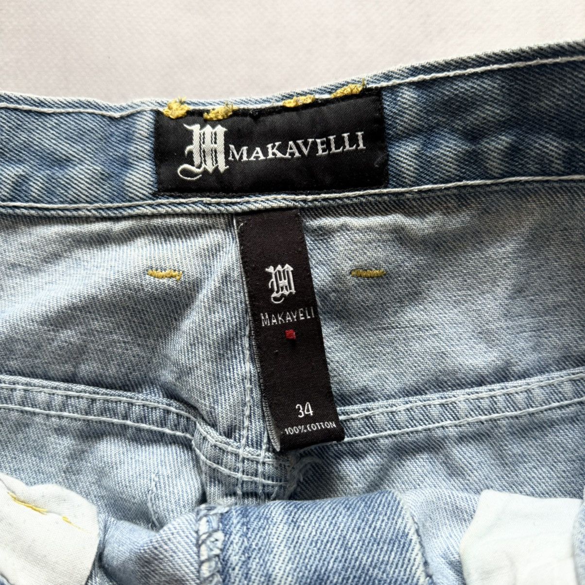 Makaveli 2Pac Makavelli Wu-Tang Rap Big Logo Distressed Poem Jeans Size US 34 / EU 50 - 12 Thumbnail